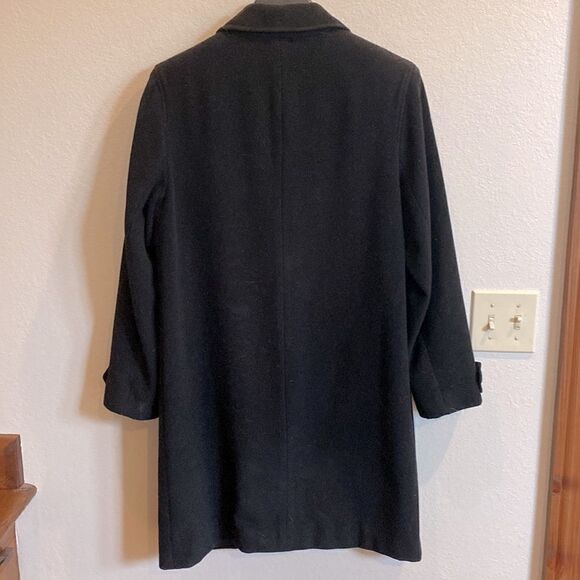 BLACK WOOL COAT - Picture 2 of 3